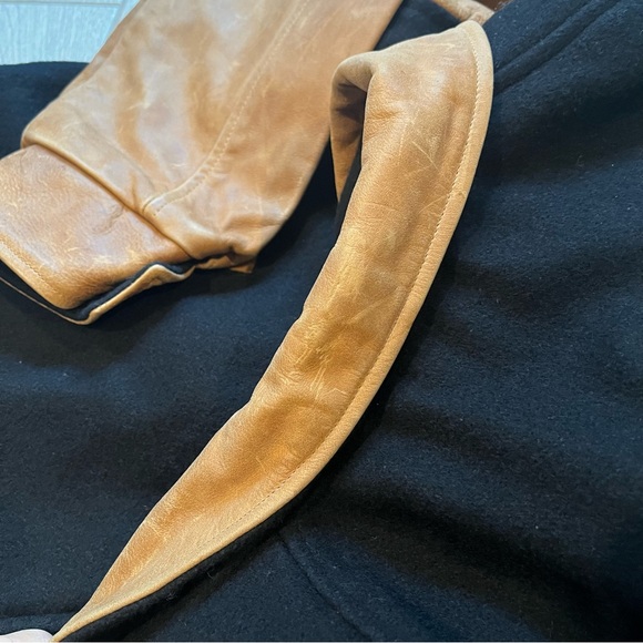 Mike’s Hard Lemonade Logo Wool Blend and Leather Zip Zip Front Jacket, Sz XL - Picture 14 of 15